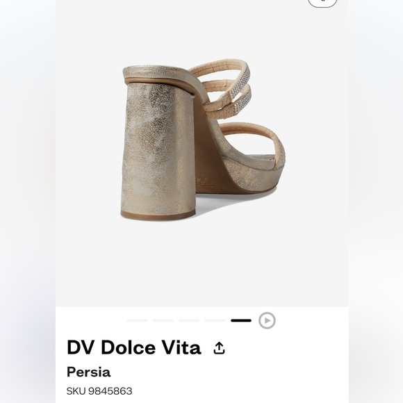 NIB DV by Dolce Vita Persia Platform Heels In Gold Size 8.5 - Picture 5 of 12
